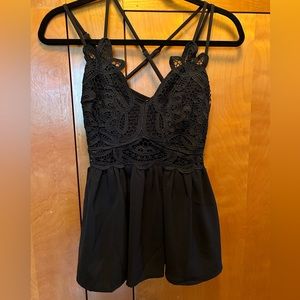 Medium Black Lace Tank